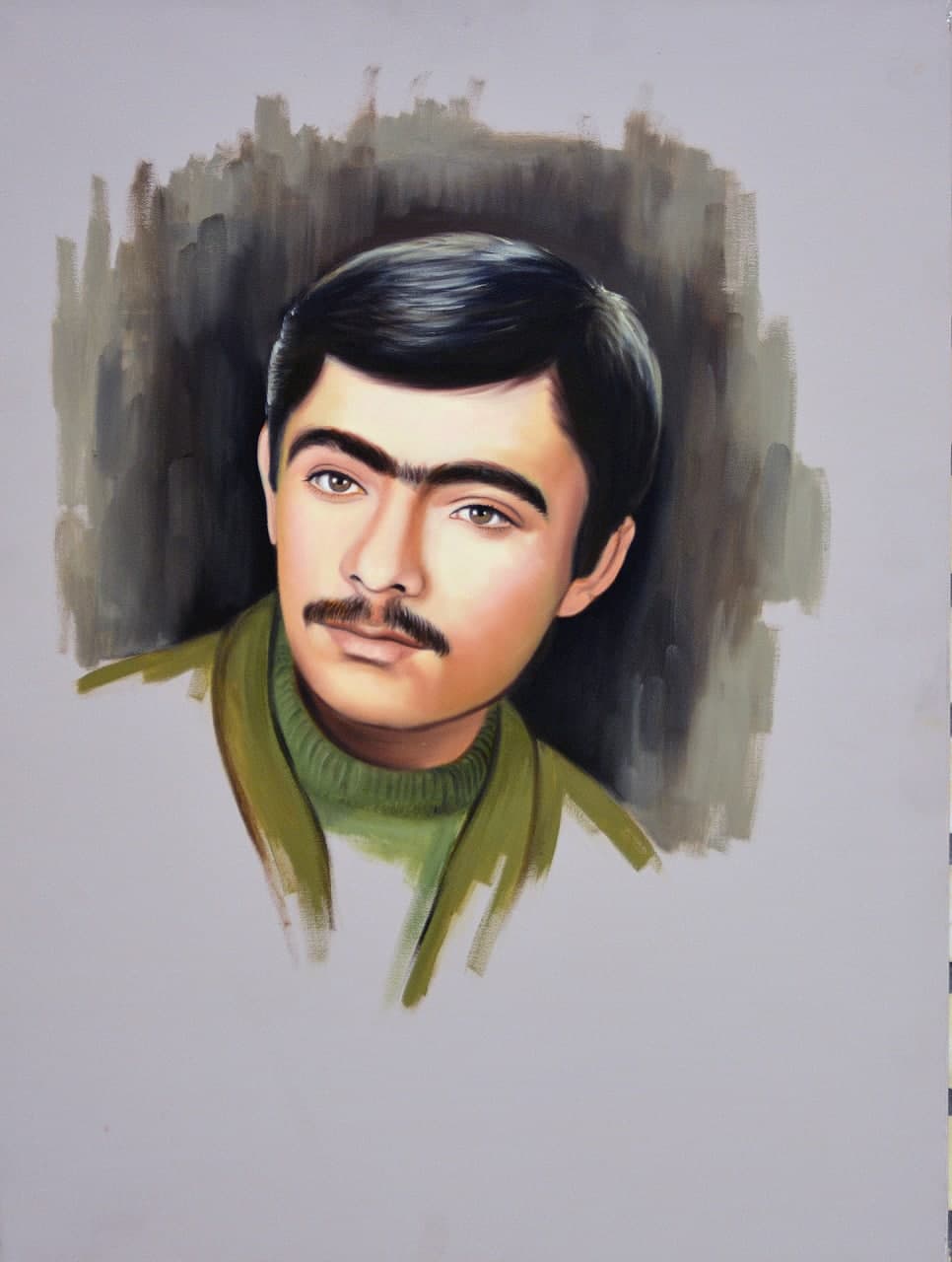 نقاشی چهره شهید محمد نظارت